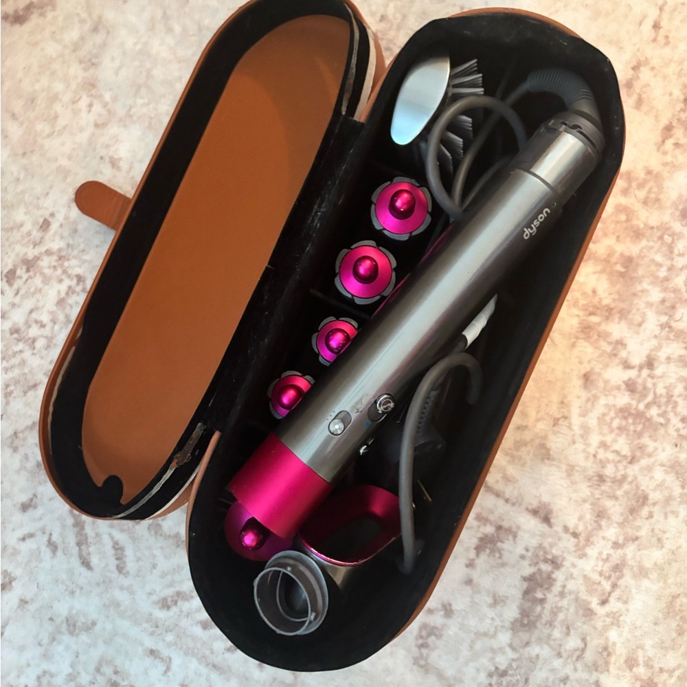 Dyson Silver and Pink Hair Styler Set